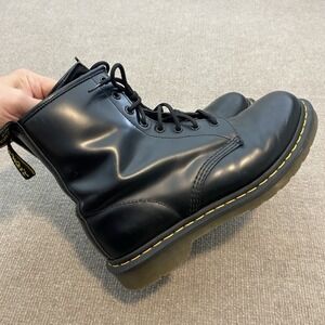Dr. Martens 1460 Boots Womens Size 10 Black Leather Combat Ankle Lace Up Y2K